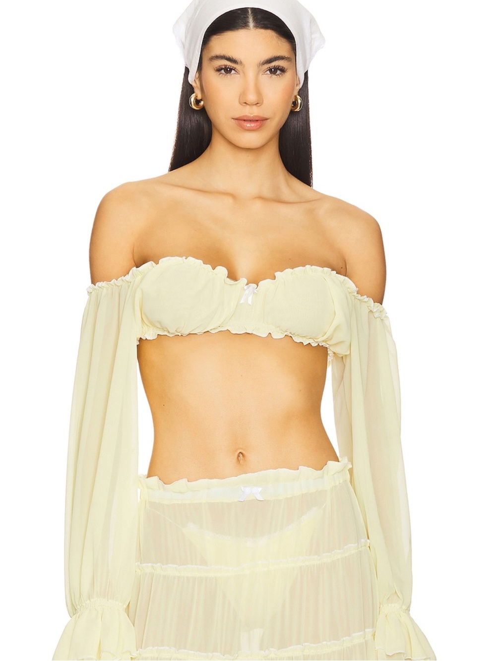 Bananhot Off-Shoulder Elma Top in Daisy Yellow